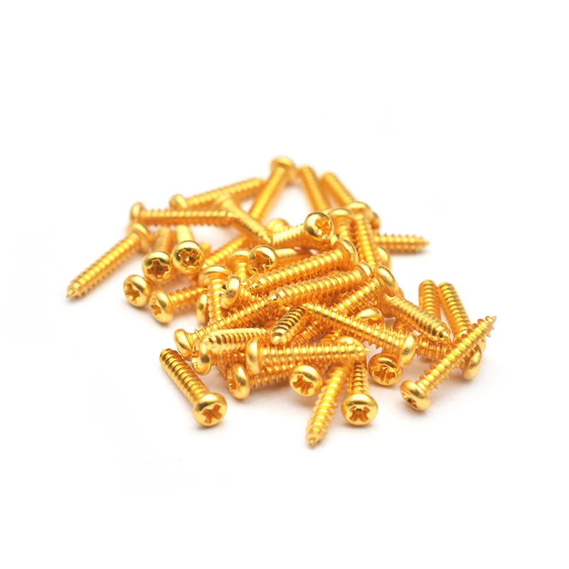 Pickup Screw Electric Guitar Pickup Baseplate Screw 2.3x13mm for Electric Guitar Pickup Making Black/Gold/Chrome