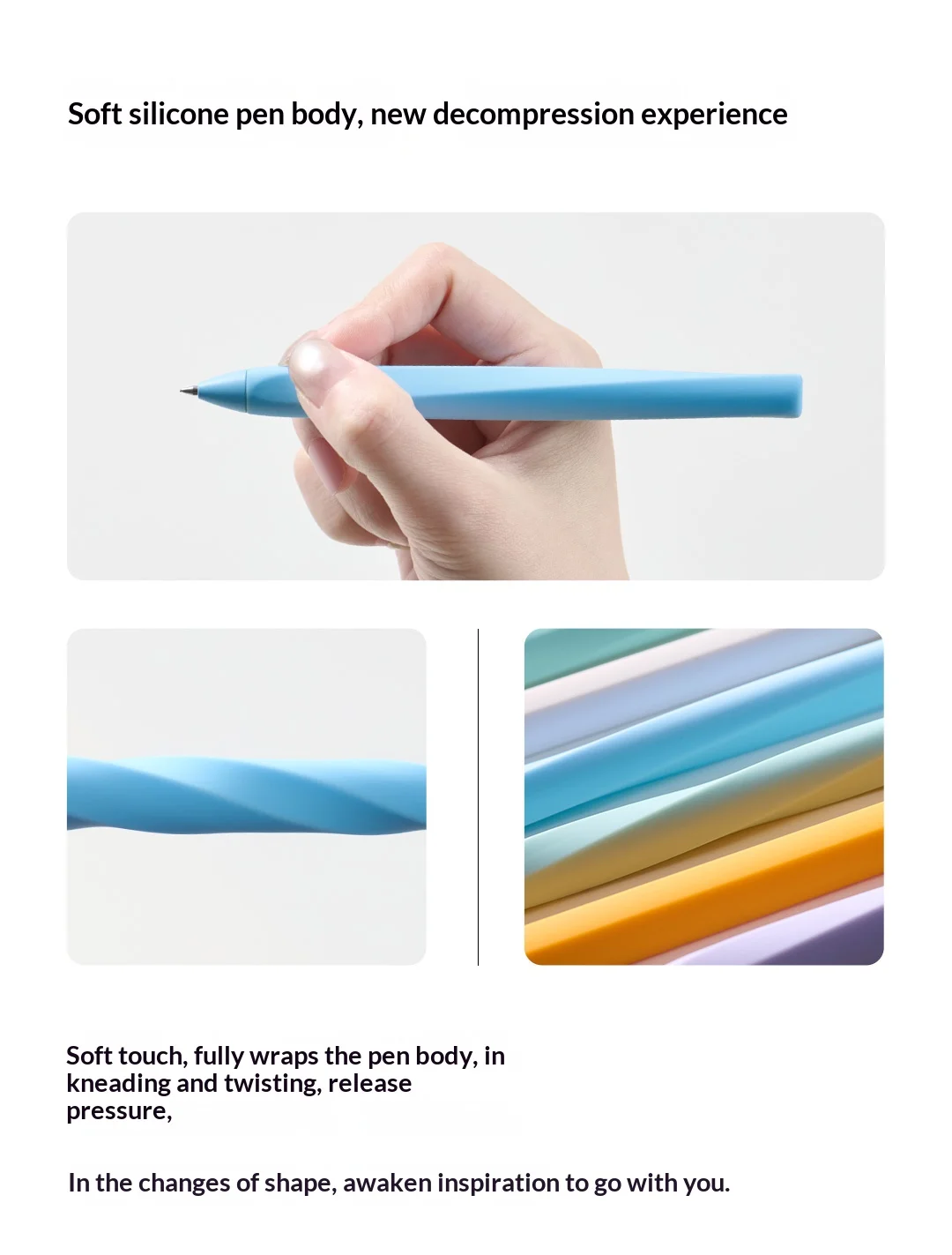 1 Stück KACO TWIST Gelstifte, niedlicher weicher Silikongriff, 0,5 mm schwarze Tinte, schnelltrocknend, schmutzabweisend, für Schüler- und Bürobedarf. – Detail 14
