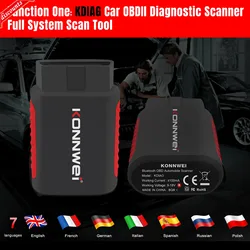 KONNWEI K DIAG OBDⅡ Scanner BT Full System ABS SRS Diagnostic Tool With Reset Retrieval For ECM BCM SRS TCM BMS SAS A/C System