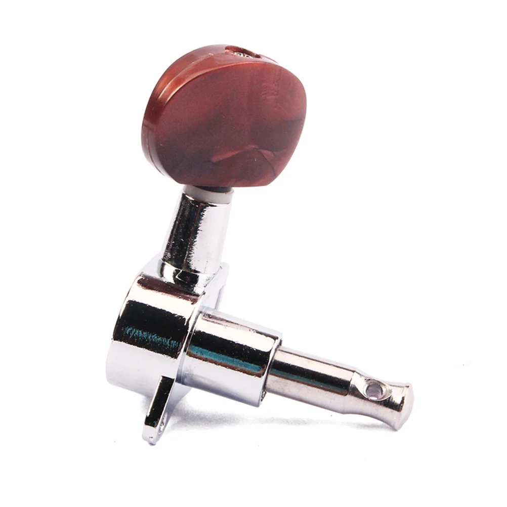 

Coffee Color Guitar Tuning Pegs Machine Heads Round Tuners Electric Acoustic Guitars Set Screws Silver 4X2.2X1.45Cm Metal
