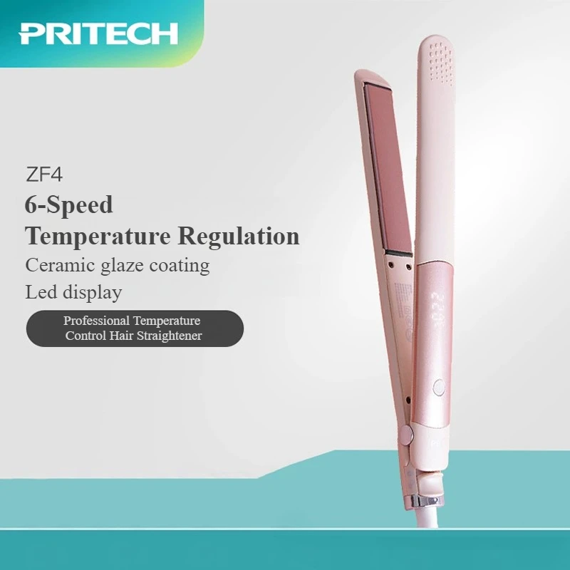 Pritech Professional Hair Straightener with 6 Gears Heat Ceramic Ionic Fast Heat-Up Negative Ion Hair Flat Iron Lcd Display