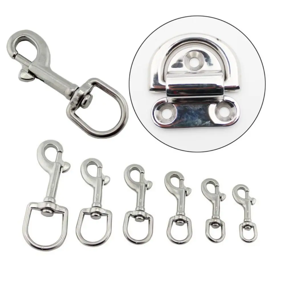 4 Styles Eye Bolt High Quality 316 Stainless Steel Rotating Single Spring Buckle Outdoor Boating