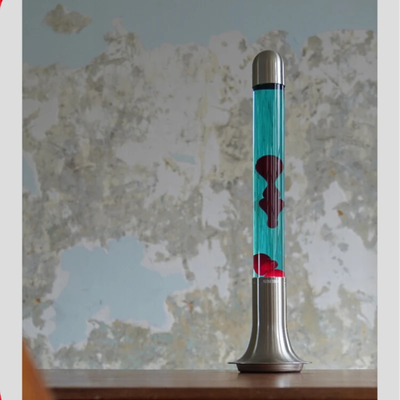 

Flame red lake blue, original countertop floor lamp, artistic simplicity, lava lamp