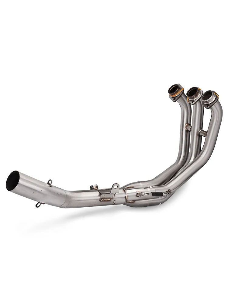 Geschikt voor MT 09 FZ09 XSR 900 Tracer 9 GT V3 V4 2021-2025 Motorfiets Uitlaat Volledige Systeem Upgrade Rvs front Link Pijp - afbeelding 2
