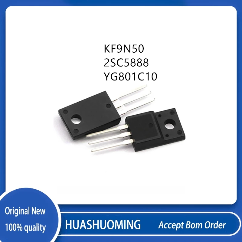 10Pcs/Lot   KF9N50  9N50 C5888 2SC5888 YG801C10   TO-220F