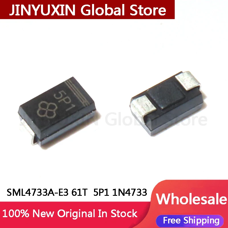 50-100Pcs SML4733A SML4733A-E3 61T 5P1 1N4733 SMA 1W Zener Diode In Stock Wholesale