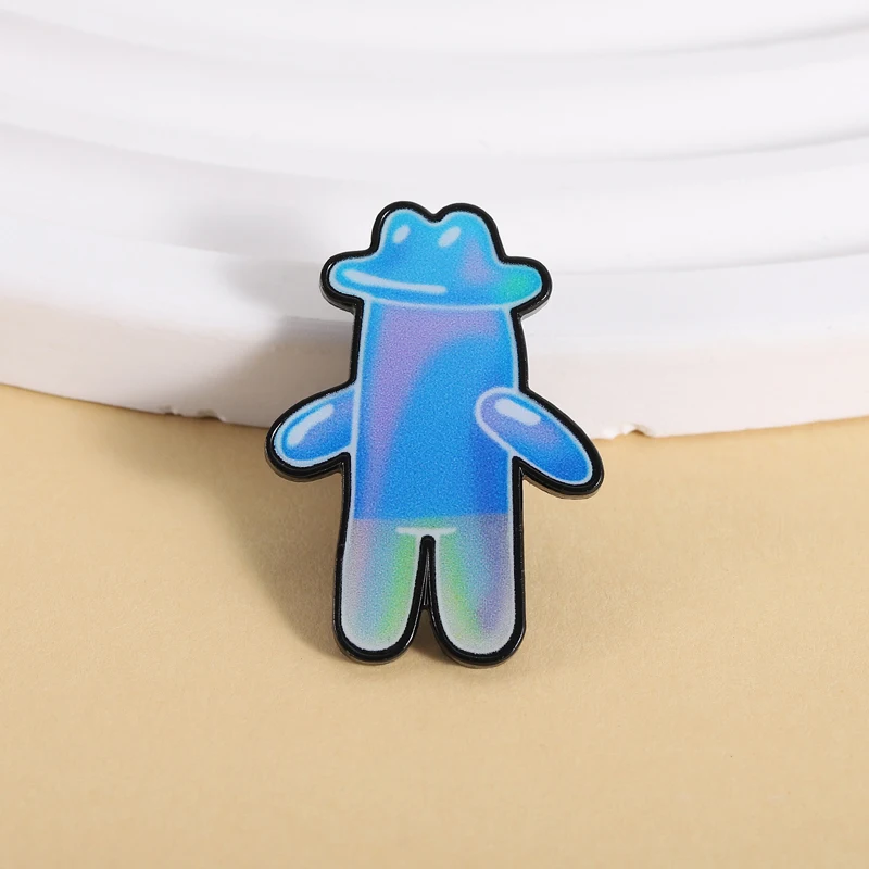 Bubble Man UV Printing Pins Cowboy Hat Brooches Lapel Badges Cartoon TV Series Character Jewelry Gift for Kids Friends image 6