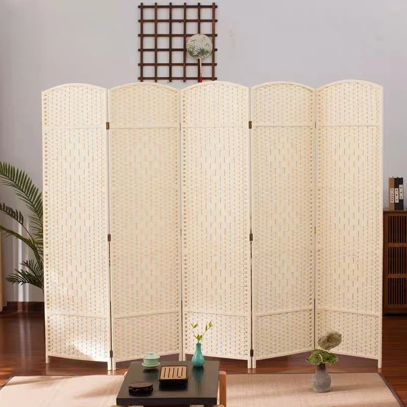 Vine woven screen, study, home, simple partition, hand folded solid wood, fashionable hotel entrance, living room, bedroom, mobi