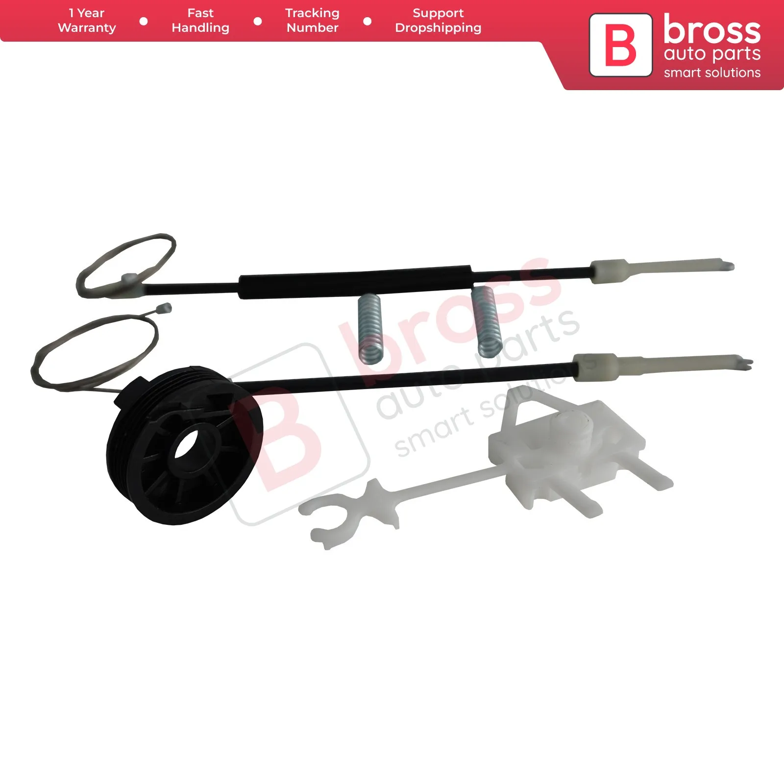 

Bross Auto Parts BWR5295 Electrical Power Window Regulator Repair Set Front Left Door 46786201 for Fiat Palio 2002-2011 Top Stor