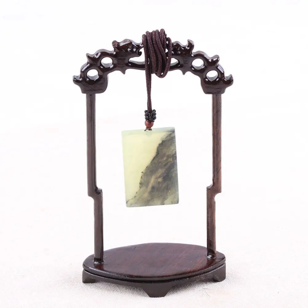 

Деревянная подставка-органайзер для украшений из нефрита: держатель для ожерелий и браслетов, декоративный стенд для хранения и демонстрации ювелирных изделий для дома и магазина