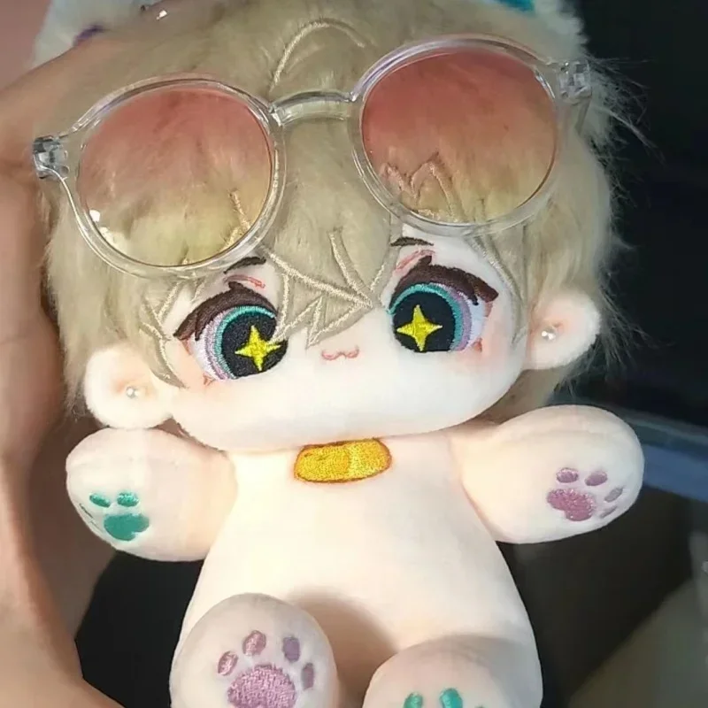20 Cm Game Aventurine Star Eye Honkai: Star Rail Nude Body Soft Stuffed Plushie Doll with Skeleton Toys for Kids Adult Xmas Gift