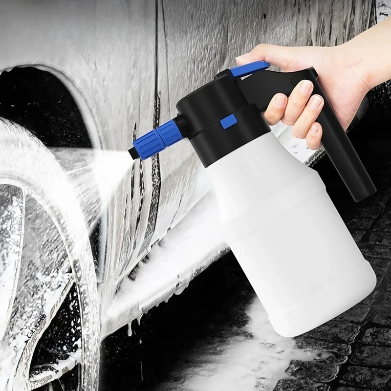 

Умный электрический распылитель пены: резервуар емкостью 1,5 л, время работы 40 минут и быстрая зарядка для глубокой очистки автомобиля/дома (водонепроницаемость IPX4)