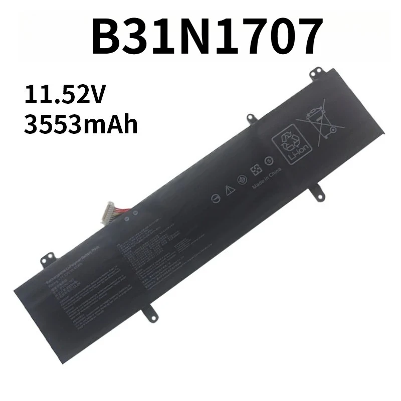 B31N1707 Laptop Battery For ASUS S4100V S4200UF S4100VN X411UA S4200U X411UF X411UQ 11.52V 3553mAh