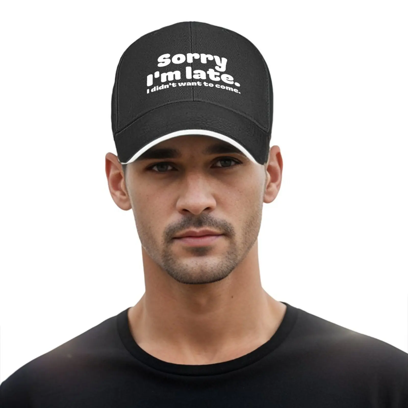 آسف لقد تأخرت. لم أريد أن أتي. قبعة بيسبول قبعات الصيد رجل تسلق الجبال أنيمي بوي الطفل المرأة