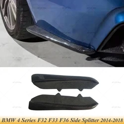 F32 F33F F36 Real Carbon Fiber FRP Black Rear Diffuser Splitter Bumper Canard For BMW 4 Series F32 F33 F36 M Sport 2013-2018