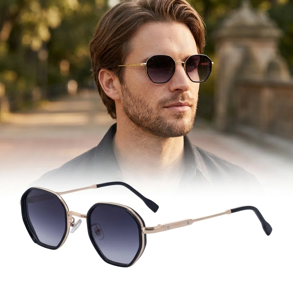

Men's Retro Square Sunglasses UV400 Anti-UV Driving Outdoor Fashion Sun Glasses for Male Advanced Sense Shades