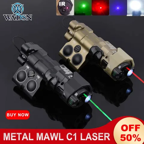 Wadsn mawl c1 metal vermelho verde azul laser novo Mawl-C1 ir visível branco led indicador de mira interruptor de pressão dupla 2.5mm sf plug