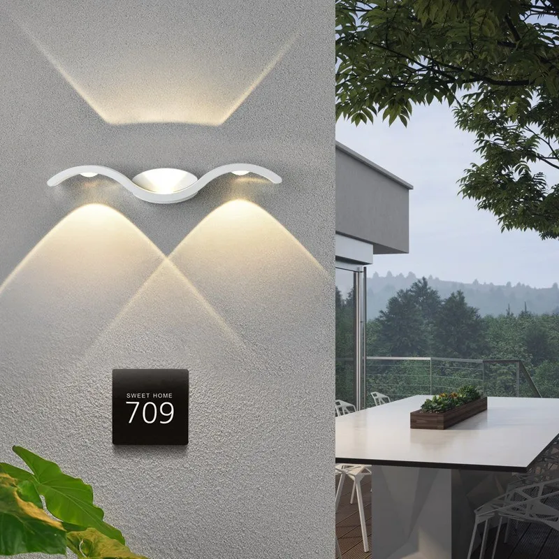 Luz conduzida da parede do jardim lâmpada de parede ip65 ao ar livre à prova dwaterproof água luminária casa decoração iluminação corredor luz 9w/15w