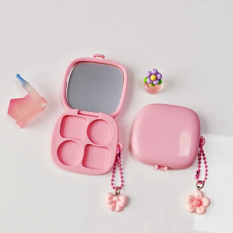 Empty Light 4 Grids Rectangle Eyeshadow Lipstick Concealer Powder Box Case Cosmetic Packing For Diy Eyeshadow Cosmetic With Hole
