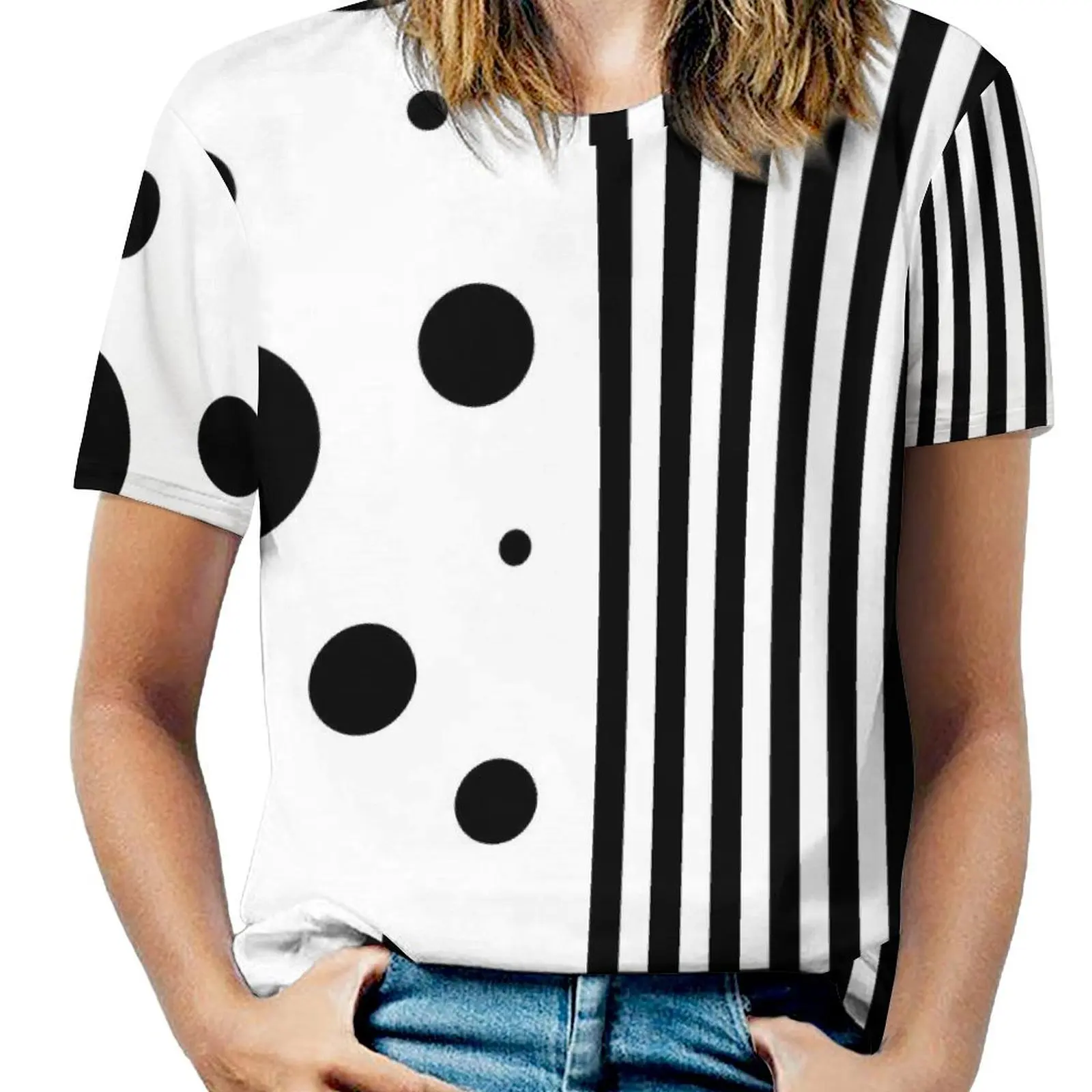 Striped Polka Dot T… - image