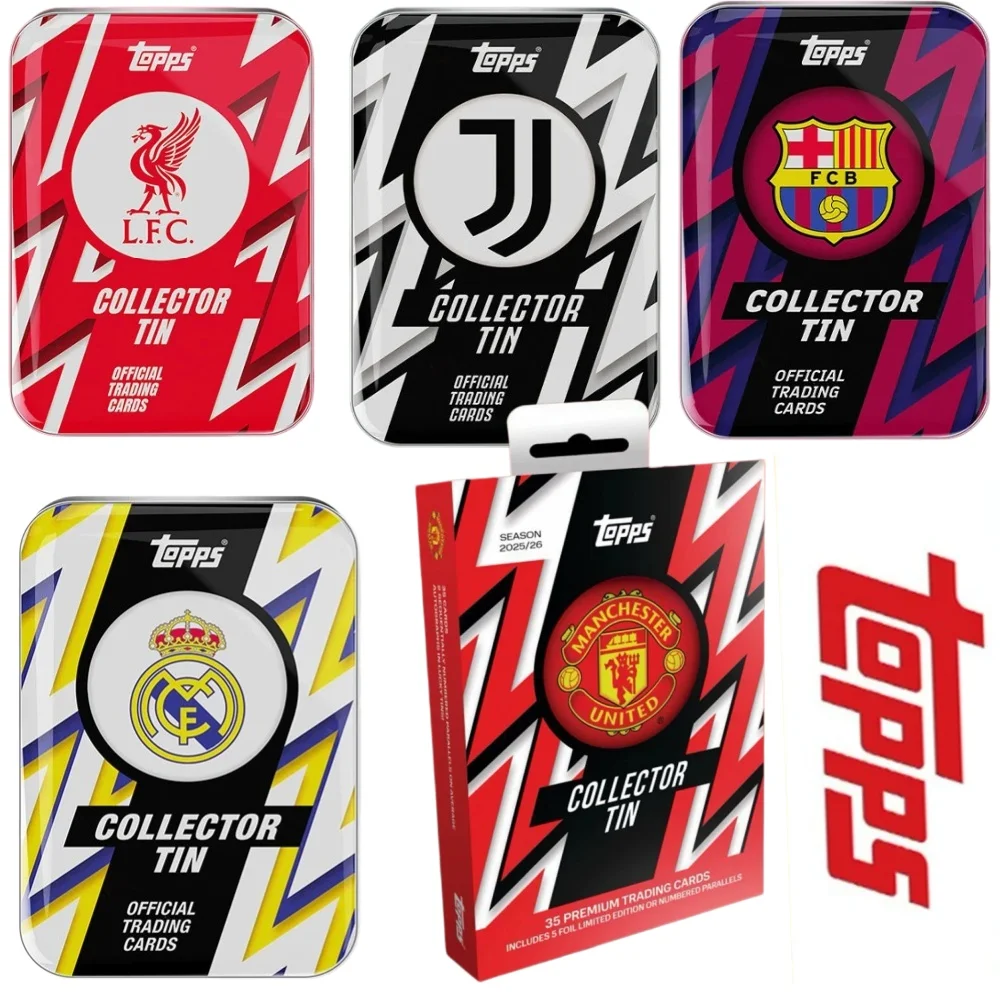 

Topps 2025-26 FC Barcelona Collector Tin Collection Card 35 Premium Football Star Trading Card Per Box Includes Limited Parallel