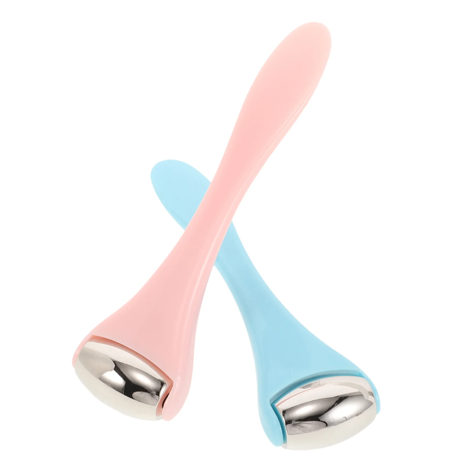 

2pcs Roller Massage Stick For Eyes Zinc Alloy Cream Applicator Facial Massage Tool Under Eye Massager Portable For