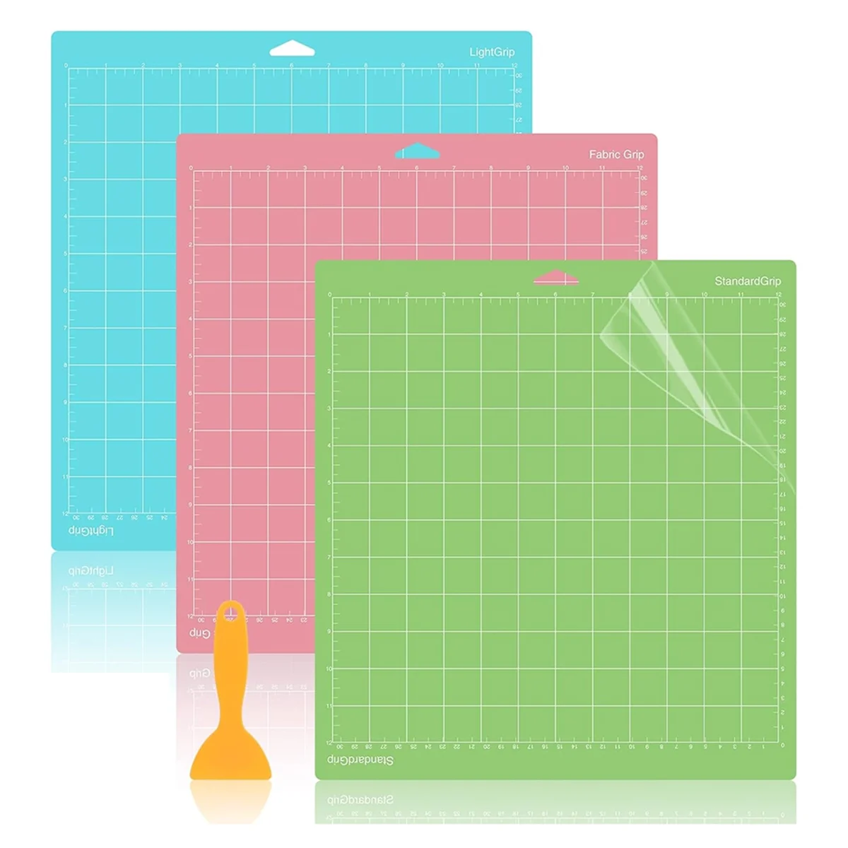 

A79G 3 Pack Cutting Mats, 12x12 Cutting Mats, Reusable Adhesive Cutting Mat Accessories