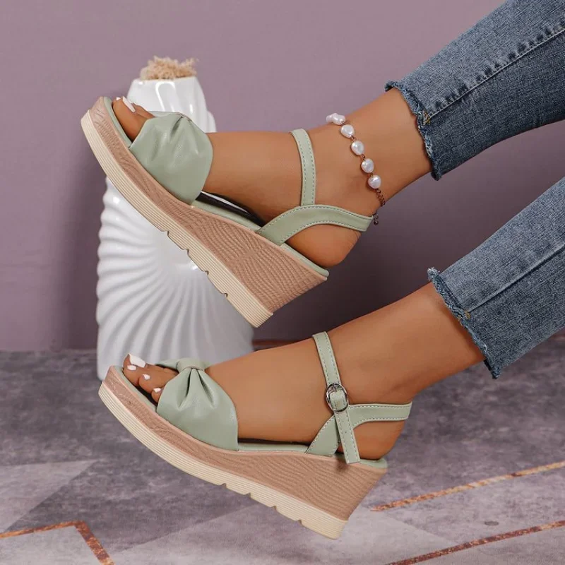 Women Platform High Heels Sandals  Summer New Wedges Open Toe Dress Shoes Female Fashion Slippers Walking Slides Mujer Pumps image 6