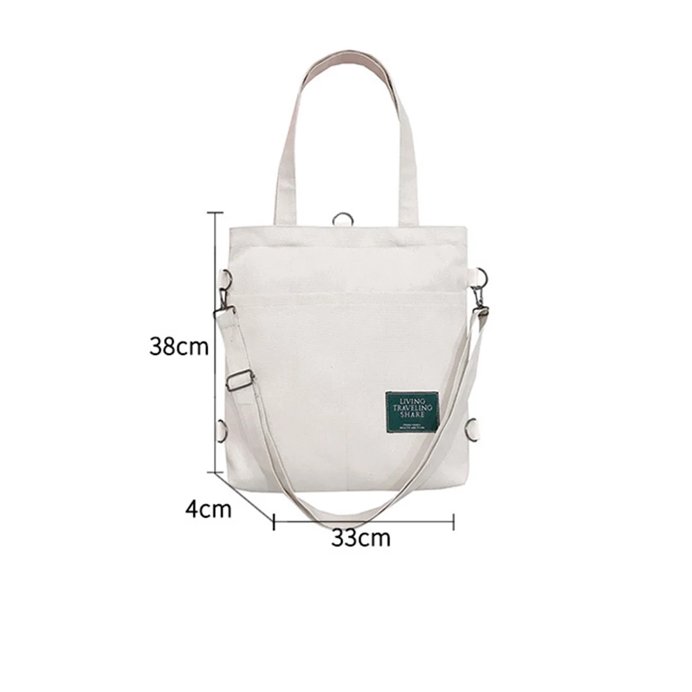 Bolso de hombro de lona de gran capacidad para mujer, mochila plegable, bolsas reutilizables, bolsas de compras, bolso escolar para estudiantes