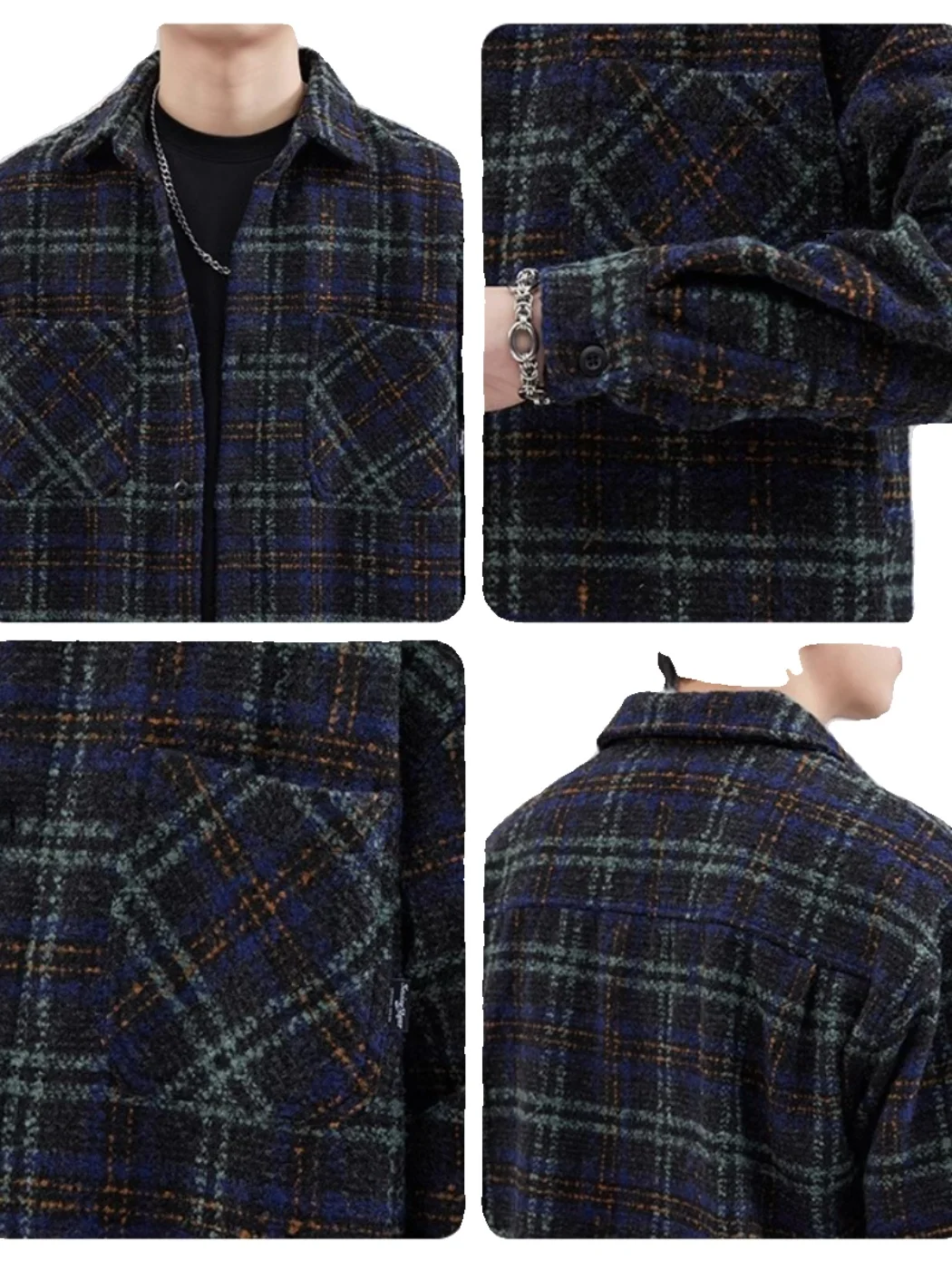 

Мужское длинное пальто в клетку в американском стиле ретро, весенне-осеннее повседневное пальто свободного покроя, молодежное трендовое осеннее дорожное пальто, устойчивое к...