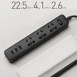 Original Xiaomi Smart Home Electronic Power Strip Socket Fast Charging 3 USB with 3 Sockets Standard Plug