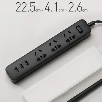 Original Xiaomi smart home electronics power strip socket fast charging 3 USB with 3 sockets standard plug