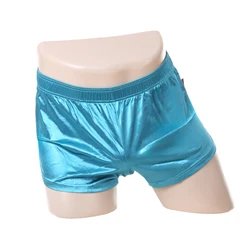 Pijama cetim de seda masculino, espreguiçadeira de cor sólida, shorts casuais, pijama doméstico solto, boxer de fundo macio, fresco e confortável, verão