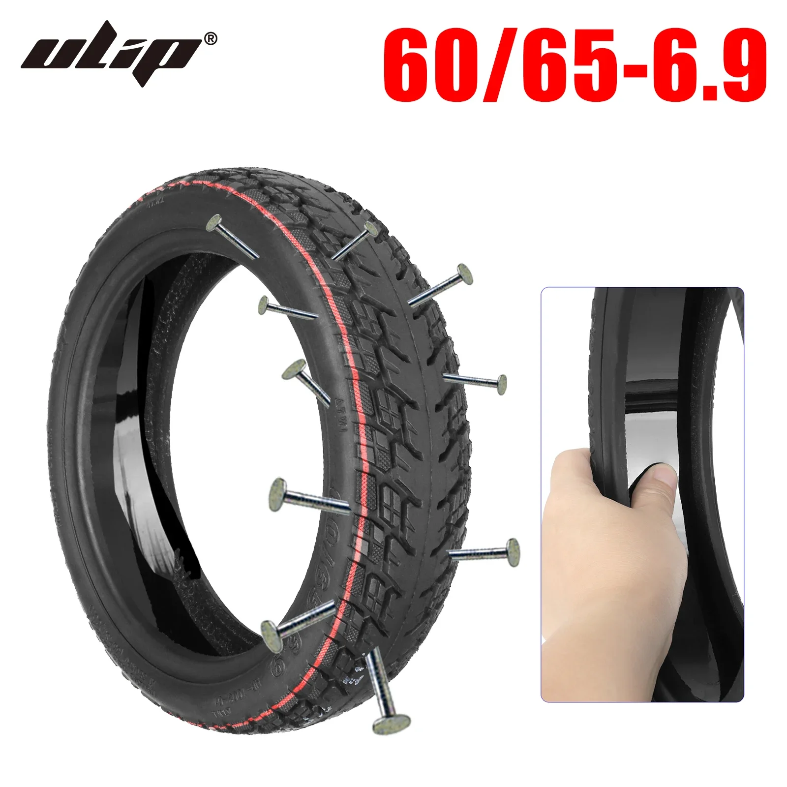 

Ulip 60/65-6.9 Off-road Self-healing Tires For Ninebot G2/G65 E-Scooters Quality Vacuum Tubeless Tyres Built-in Self-repair Glue