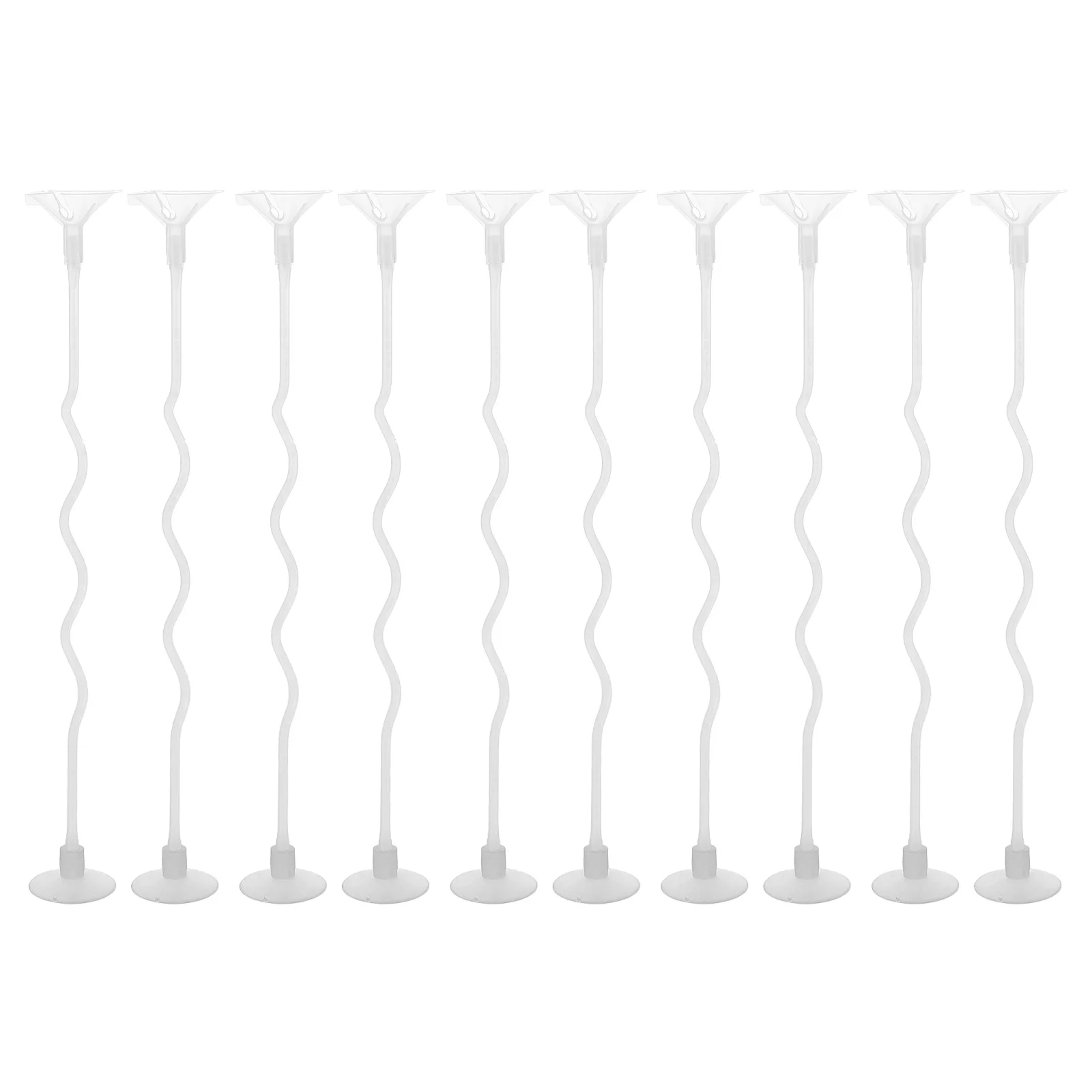

10pcs Balloon Rod Holder Sticks Suction Cup Base Desktop Balloon Stand Supplies Centerpieces Plastic