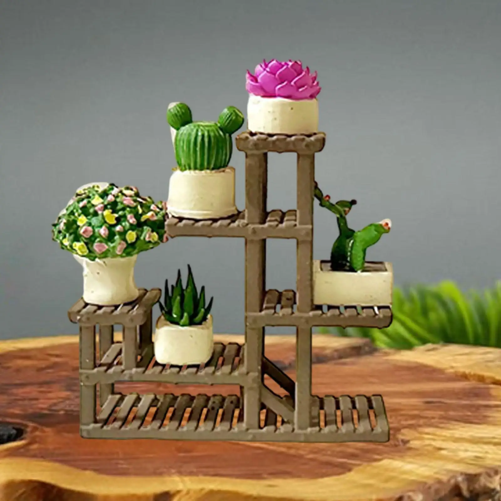 1/64 Bloemenstandaard Set Tiny Micro Landscape Decor Poppenhuismeubilair, Miniatuur Poppenhuis Decoratie Accessoires Poppenhuis Decor