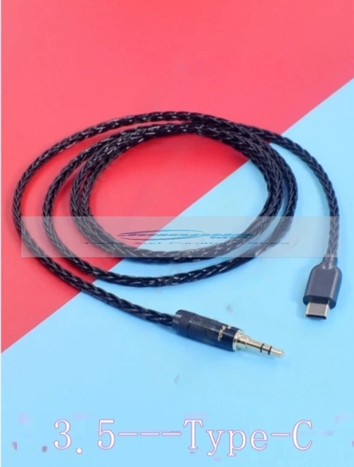 Px8 px7s2e USB-C to 3.5mm audio cable px8 earphone cable 4.4 to typec male to male pi7 px7 s2 earphone upgrade cable BW