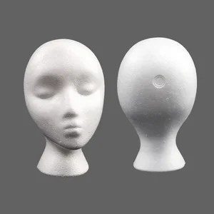 Women's mannequin head model, practical dummy, light foam head, durable, portable, fashion for home, travel, salon 10 Main Women's Mannequin Sales - №9
