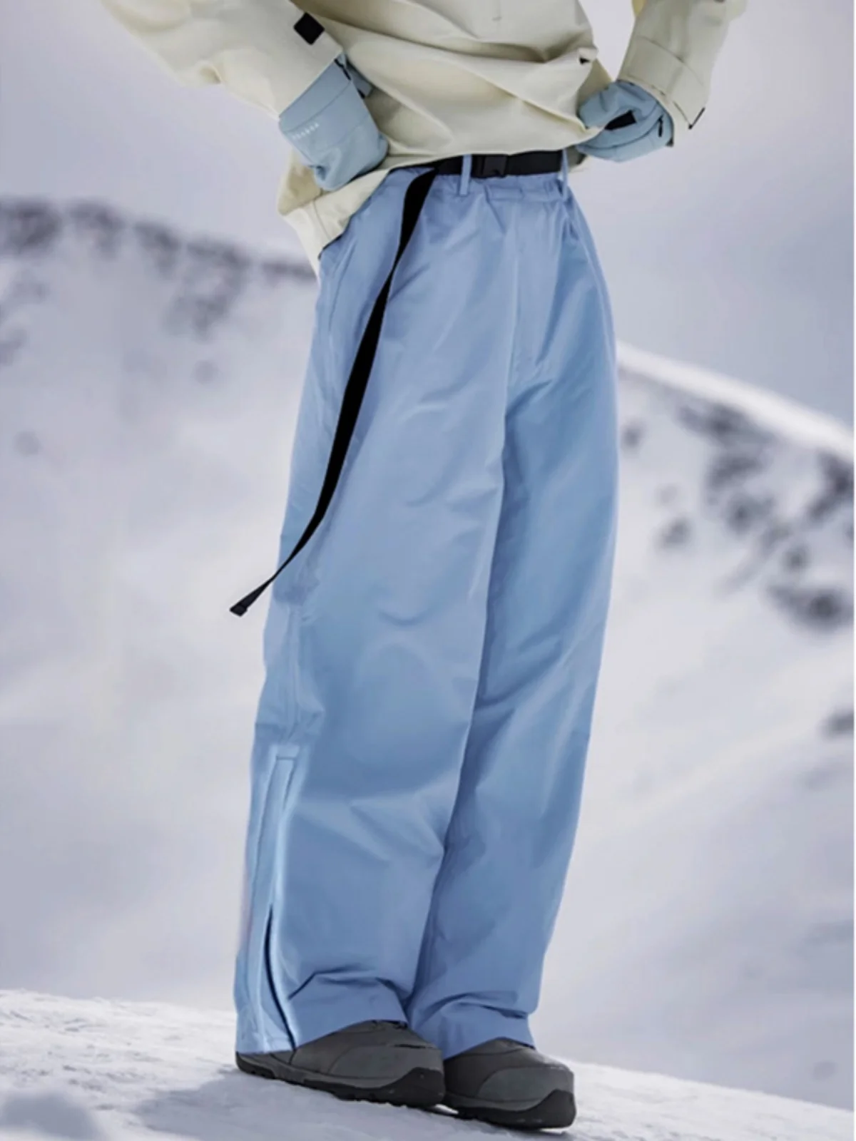 

Женские зимние термобрюки с пуховым утеплителем и флисовой подкладкой, ветрозащитные, водонепроницаемые, на молнии, прямого кроя, с высокой талией, длинные