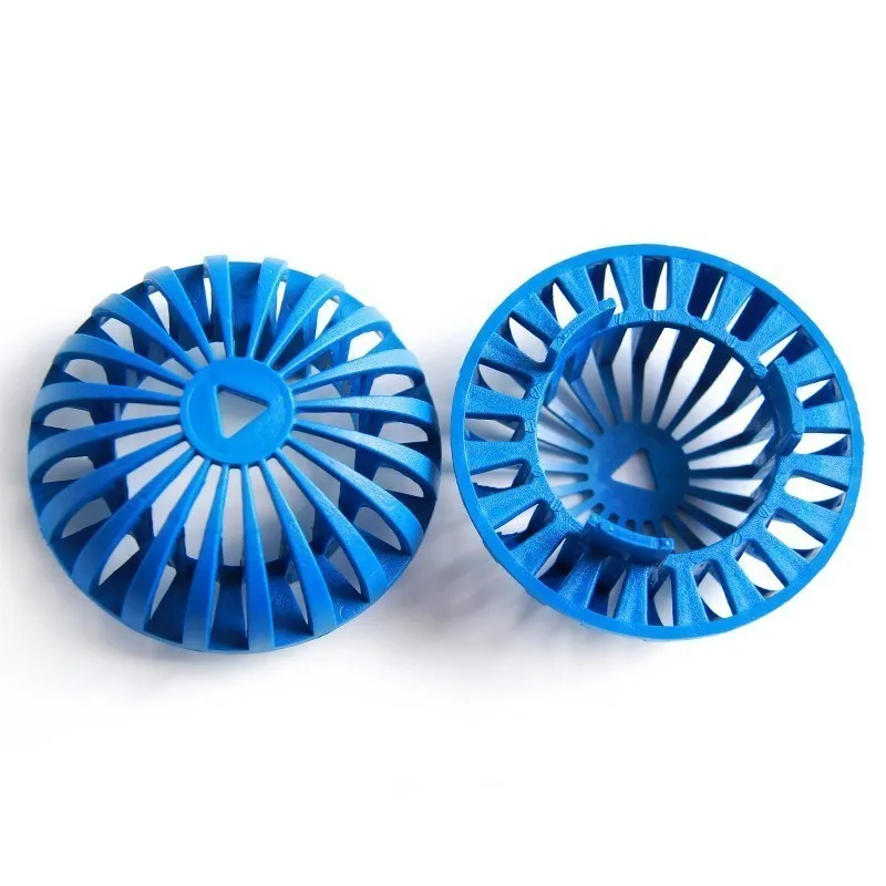 Couvercle de conduit d'air en PVC bleu, grille de ventilation ronde, capuchon respirant, protection de gouttière précieuse de poisson, maille de tuyau d'eau, raccords de tuyau filtrants