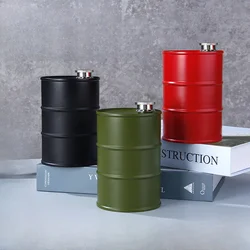 High-quality Flask 304 stainless steel cylindrical kettle Camp out flask special-shaped barrel flask large capacity flask