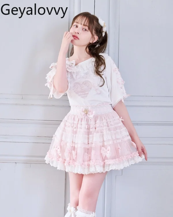 jupe-courte-de-style-japonais-pour-filles-nouvelle-collection-douce-et-mignonne-kawaii-polyvalente-lolita-nœud-en-dentelle-taille-elastique-mini-jupes