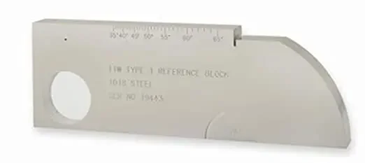 YUSHI IIW Type 1 Calibration Test Block Inch mm 1018 Steel for Reference Block NDT Test Block