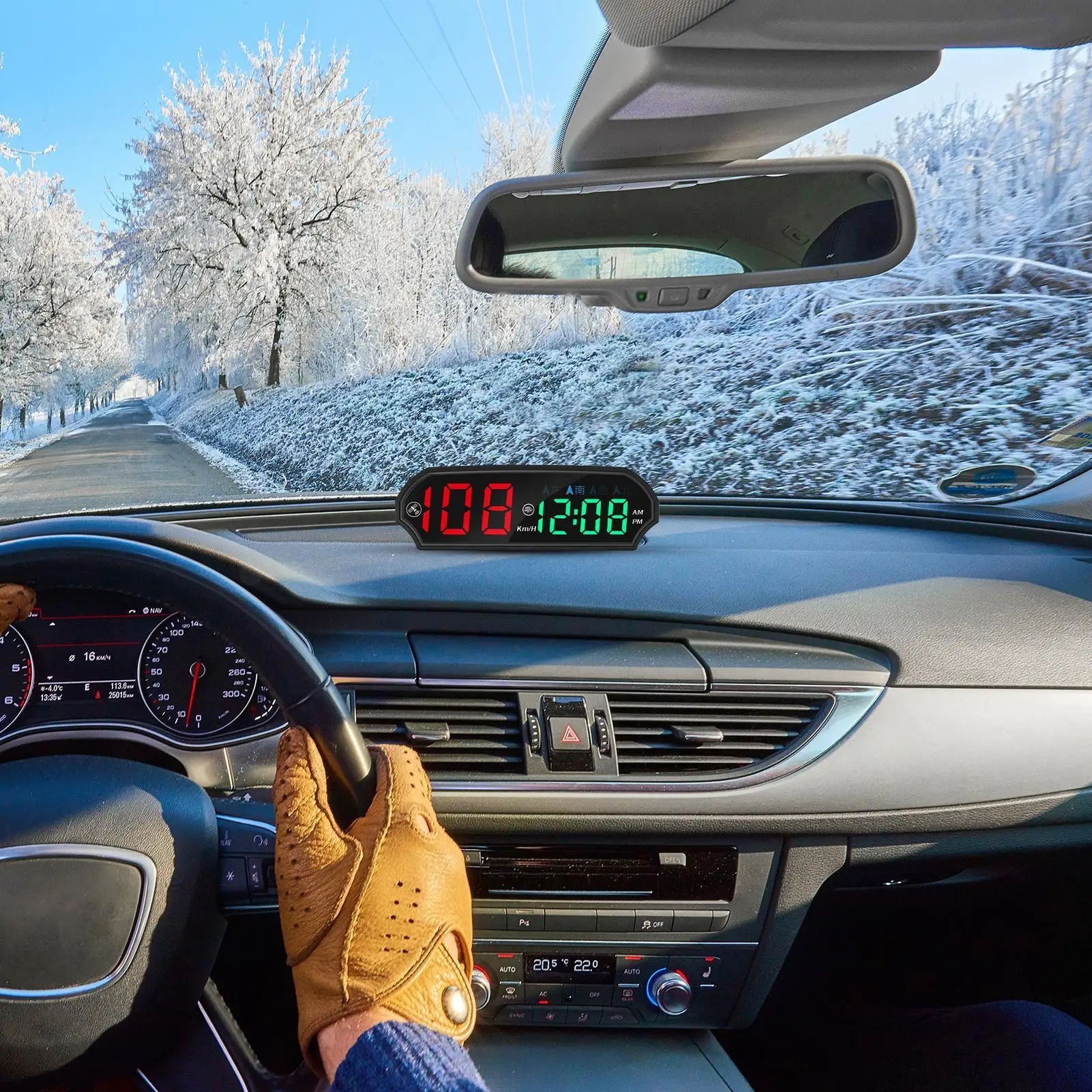 Heads Up Speedometer Display Solar Auto Speed Monitoring Device Auto Digital Speedometer For Sedans RVs SUVs Trucks Drivers