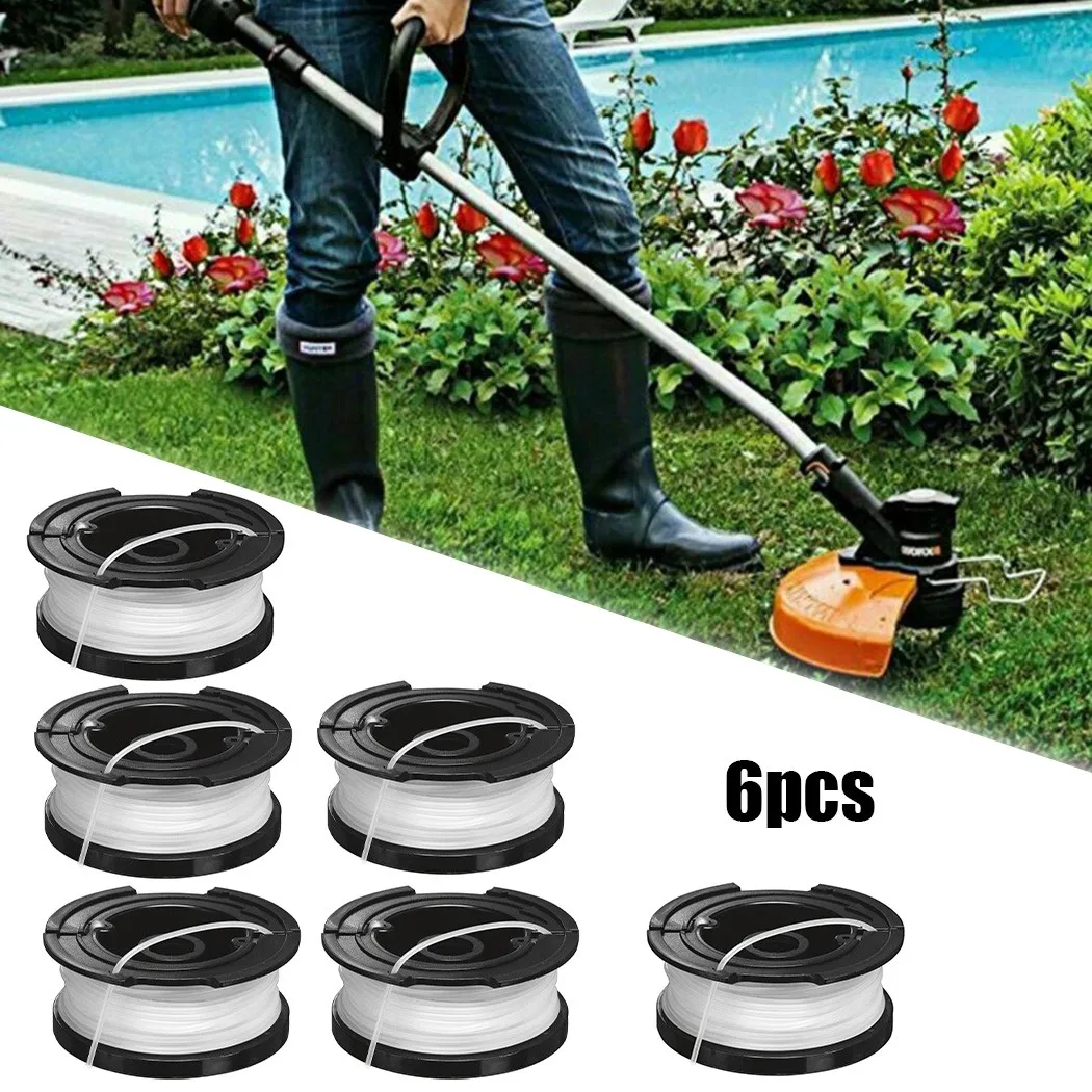 

6pcs For Black&Decker A6481 Strimmer Trimmer Spool LineST4525 ST6600 ST7200 Trimmer Spare Parts Lawn Mower Accessories