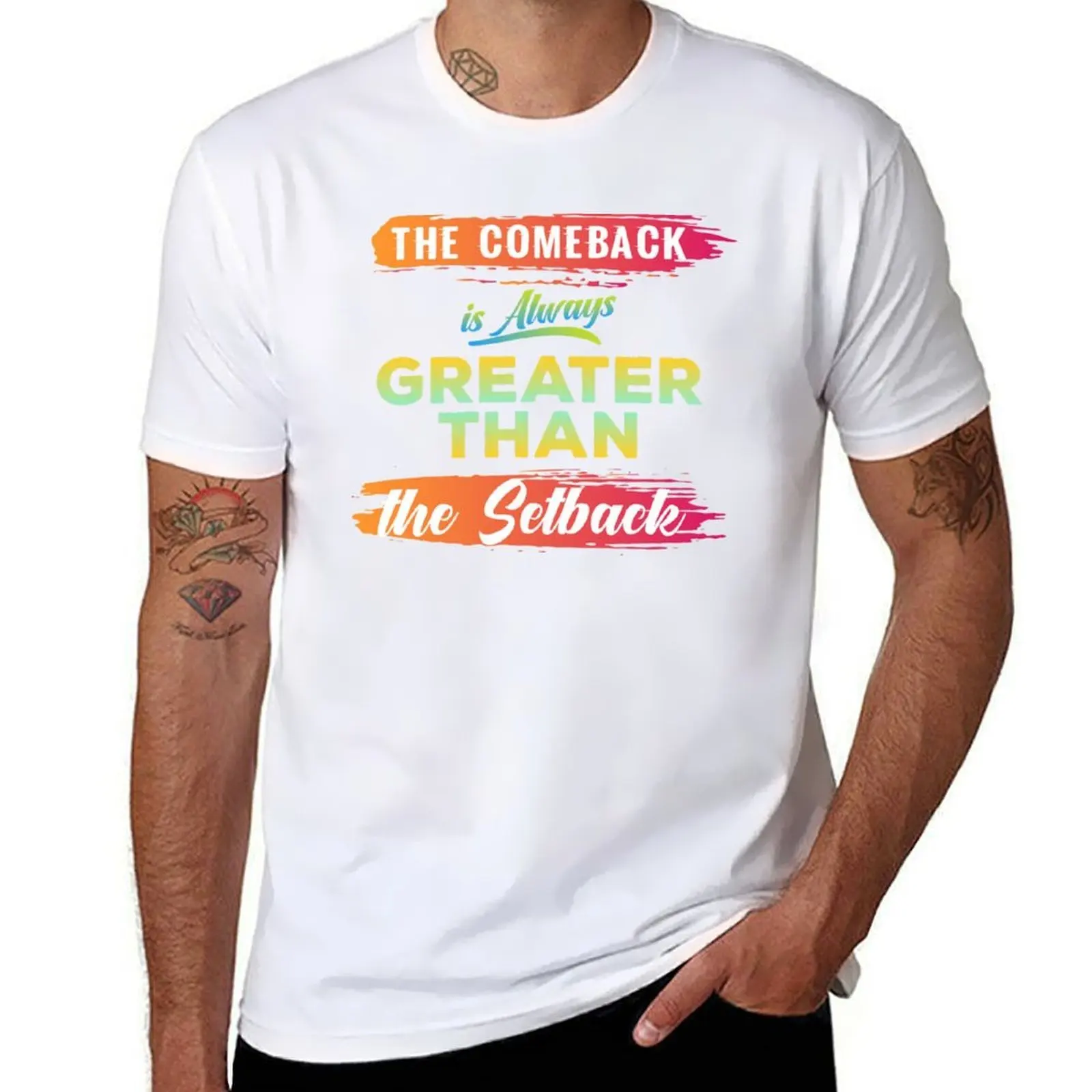

The Comeback Is Always Greater Than The Setback Jersey Shore T-Shirt man graphic t shirt t shirts for man cotton T-Shirt