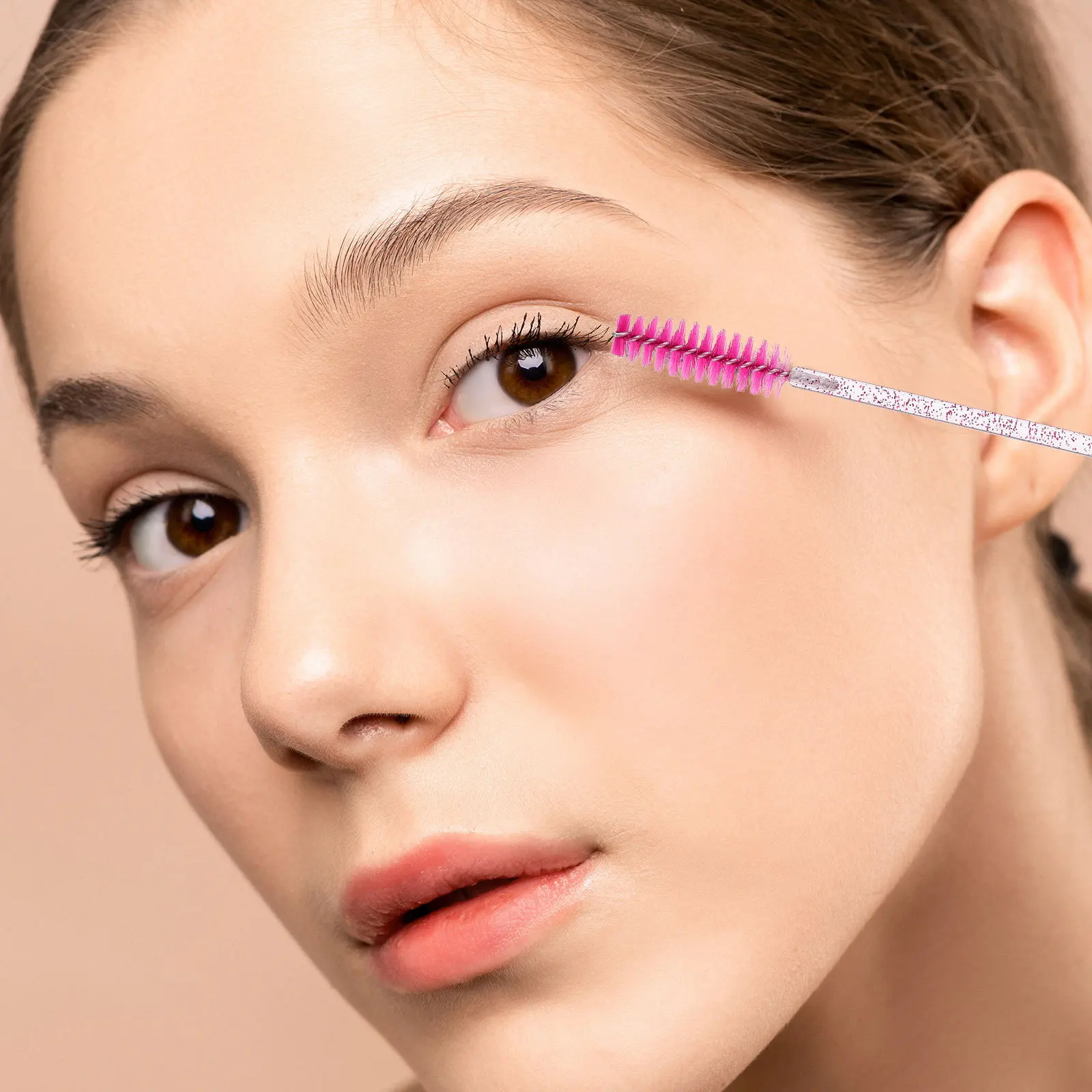 8Pcs Eyelash Brush Mascara Wand Tubes Set Ergonomic Lash Comb for Natural Eyelash Finish Beauty Salon Personal Makeup Brush