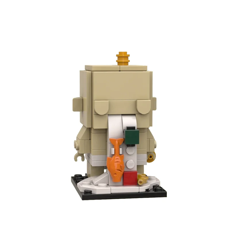 116pcs MOC Chuck Garbage Pail BricKidz Brickheadz Model Building Blocks Architecture Christmas Gifts Idea Brick Toys Kids