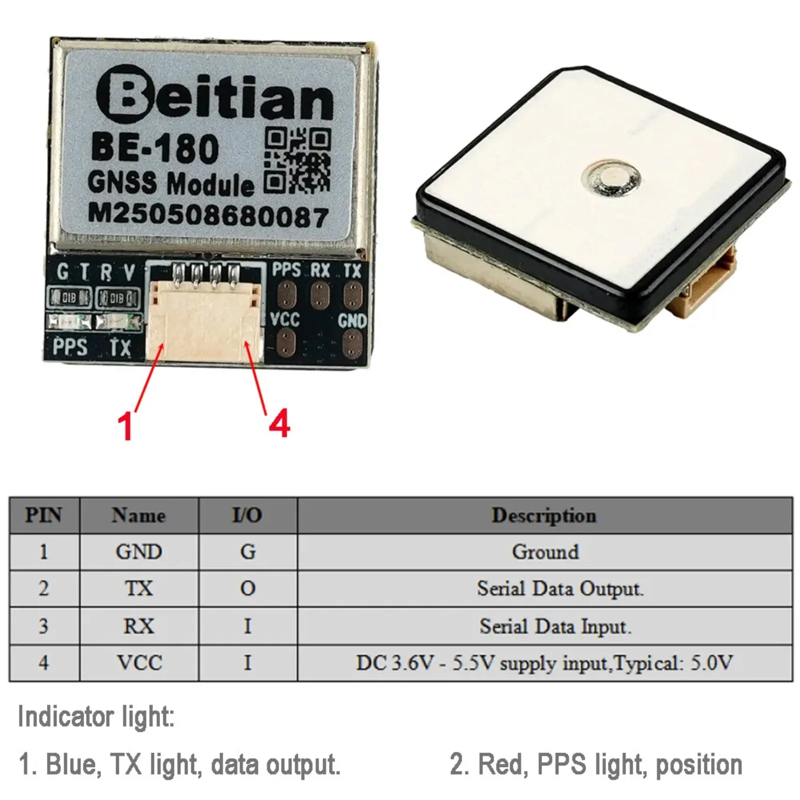 Beitian BE Series Multi GNSS GPS Receiver Module For High Accuracy Drone Positioning Flight Control System