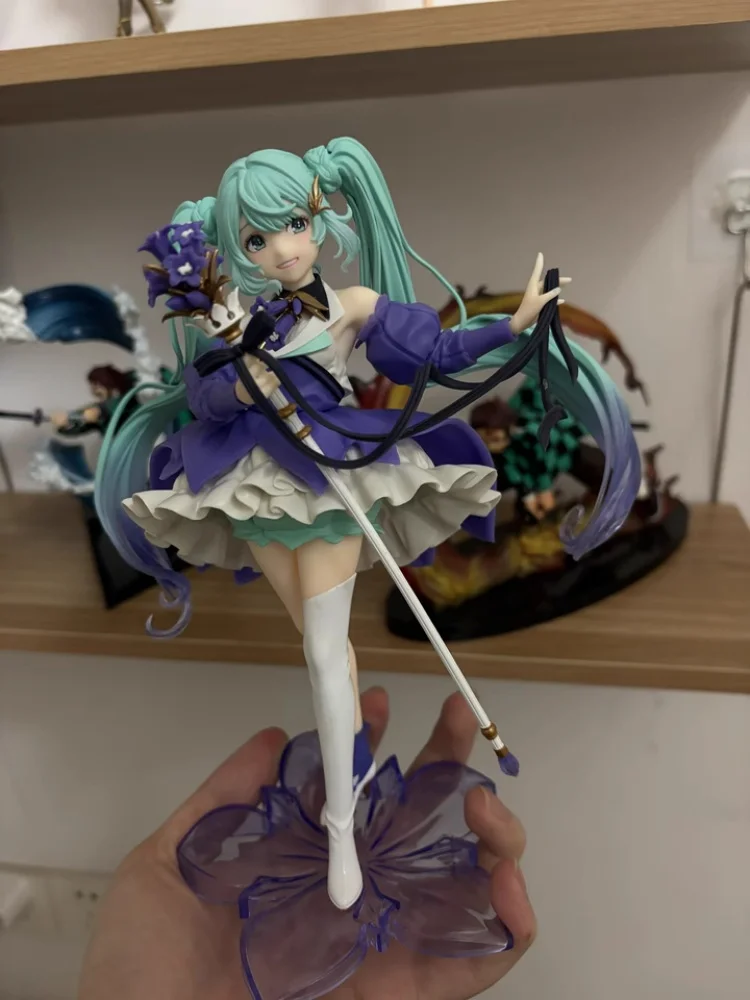 Hatsune Miku Figur Geburtstag 2024. Blumenver. PVC 21 cm Original Taito Amp Sammlerstück Anime Modell Puppen Ornament Geschenke